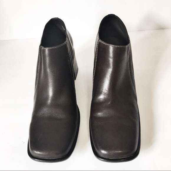 Clarks Dark Brown Leather Ankle Boots Booties - Picture 3 of 14